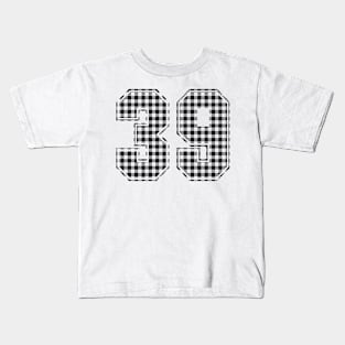 Plaid Number - 39 - Dark Kids T-Shirt